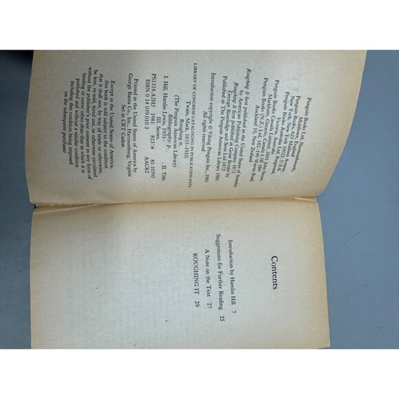 Mark Twain "Roughing It" Paperback Book Edited By Hamlin Penguin American READ - Picture 3 of 6